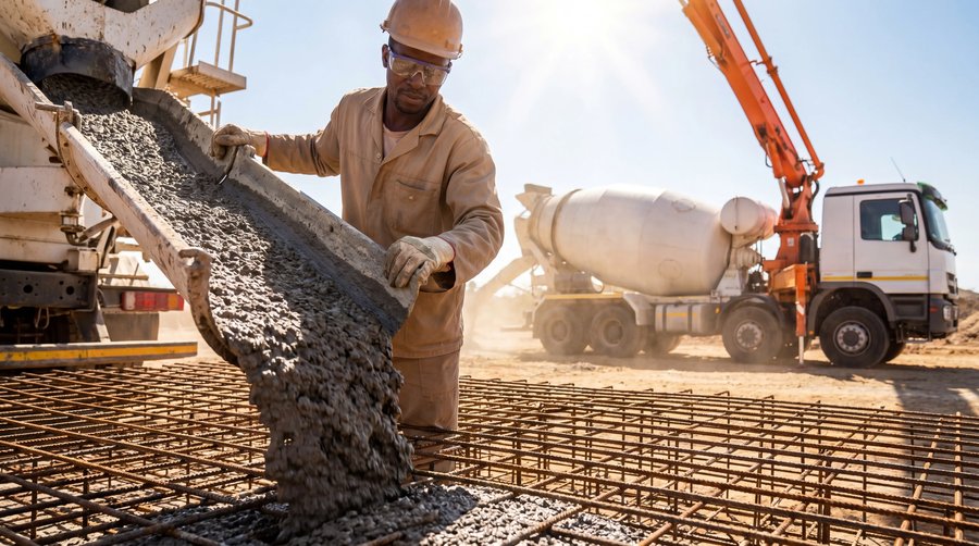 foundation concrete pour