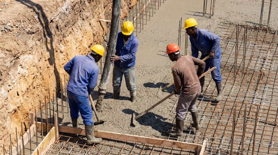 foundation slab casting