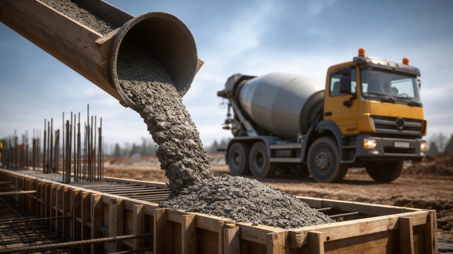 structural concrete pour