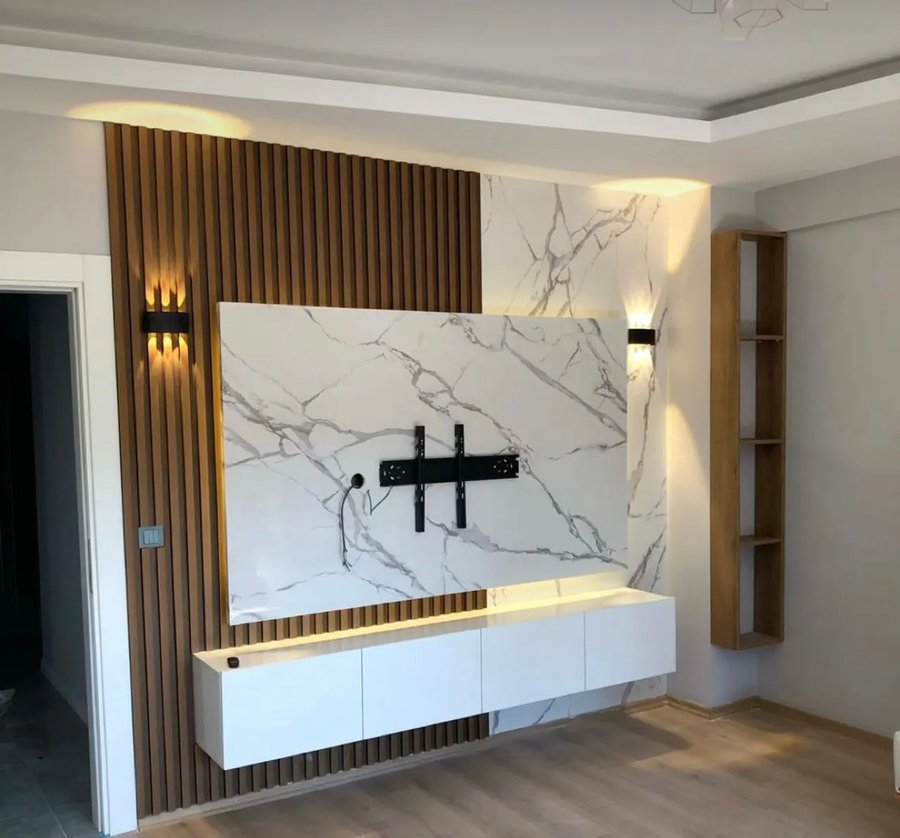 beige gloss interior wall