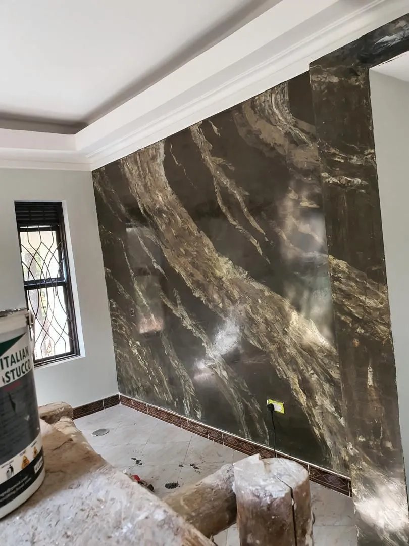dark italian stucco finish