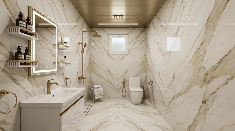 luxury bathroom marble