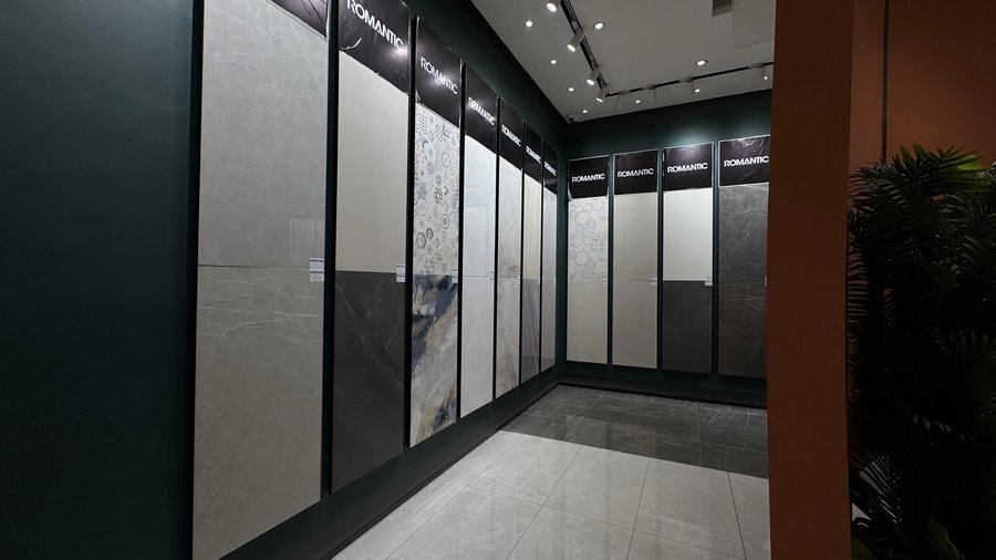 marble pattern tiles display