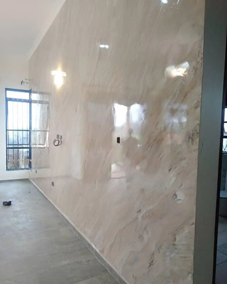 polished stucco wall