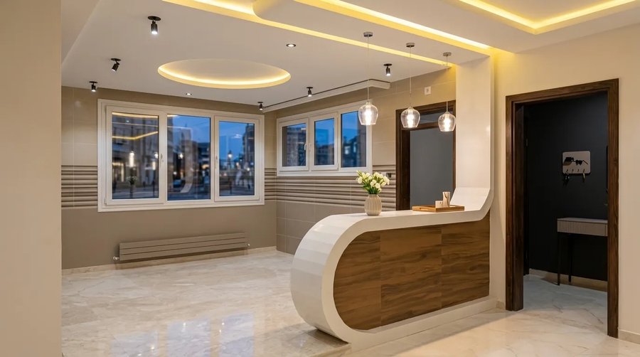 reception desk interior