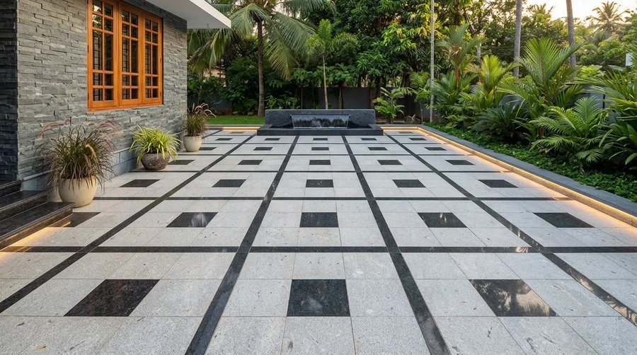 courtyard paving landscaping