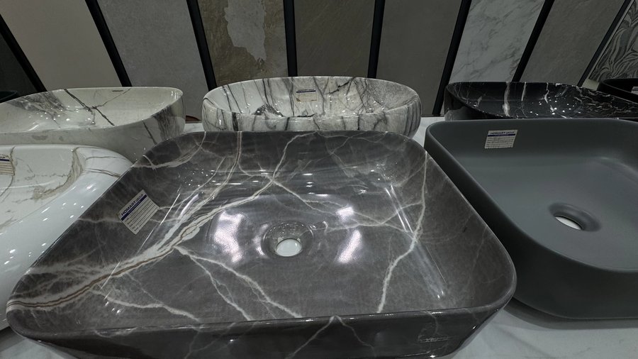 grey veined vessel sinks
