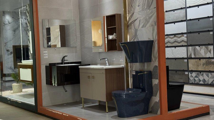 vanity toilet display