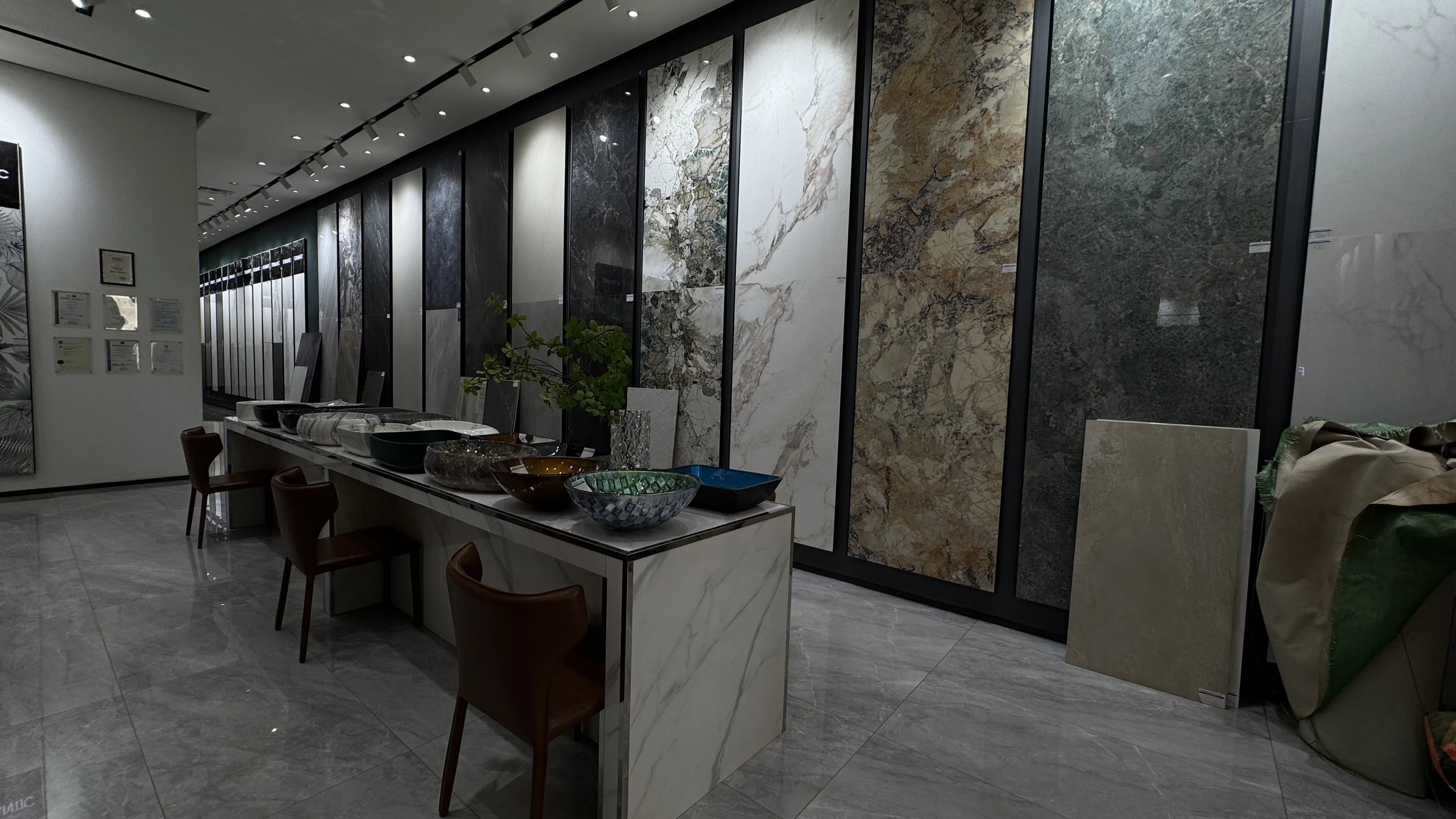 luxury tile showroom layout