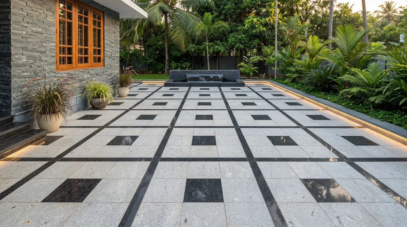 courtyard paving landscaping