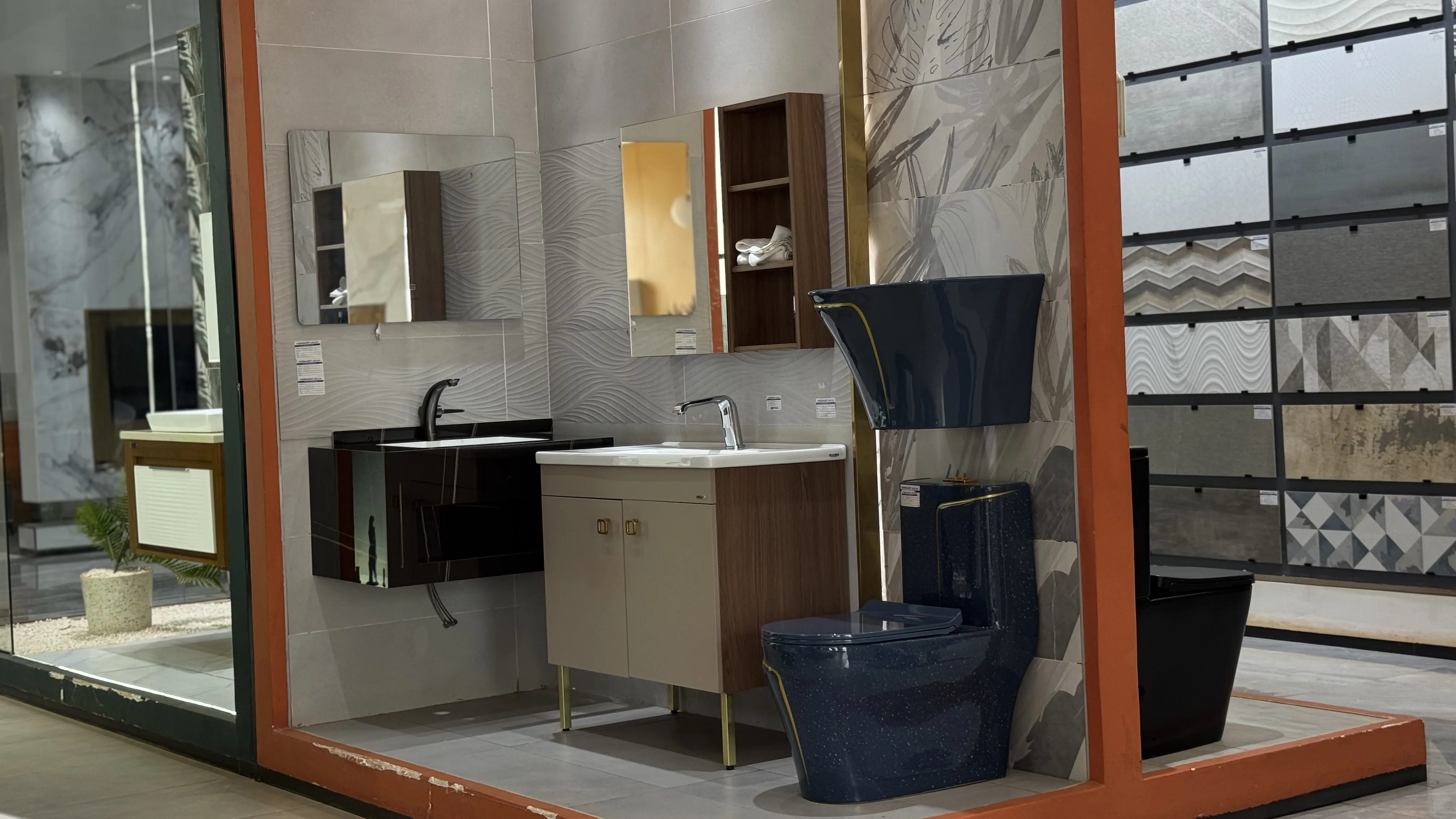 vanity toilet display